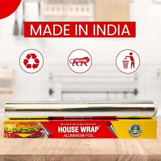 House Wrap Aluminium Foil 18 Meters Total for Food Packing