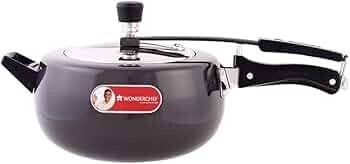 Wonderchef Taurus Hard Anodized Inner Lid Pressure cooker, 5 liter, 5 year warranty,