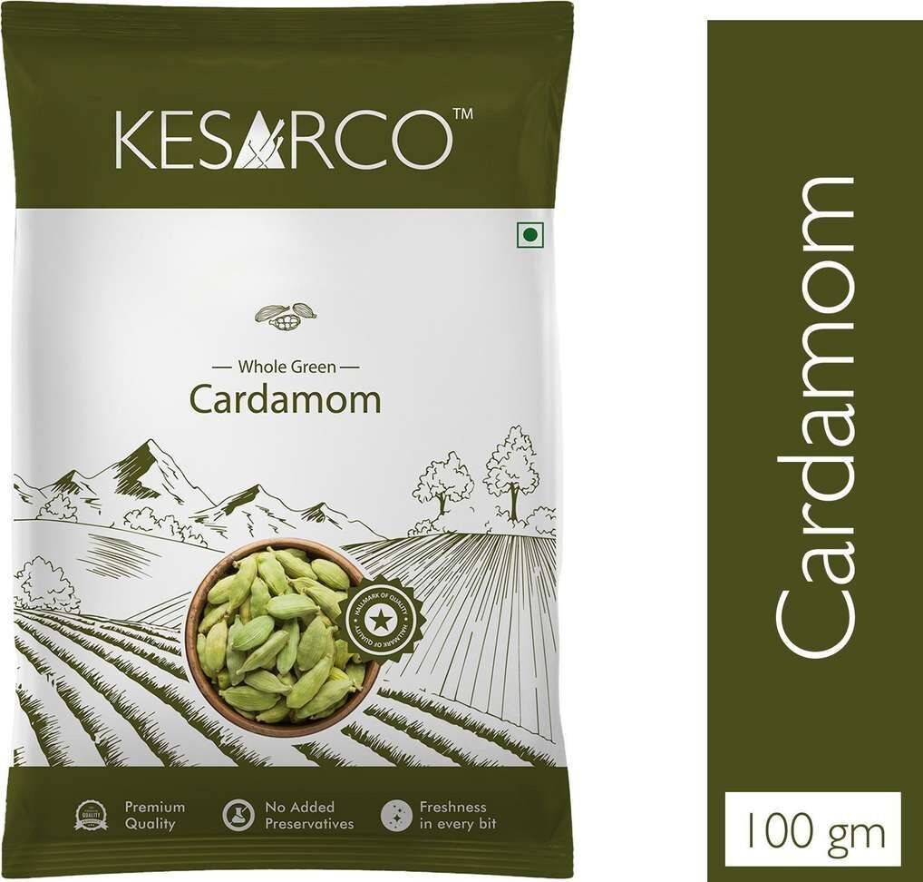 KESARCO Whole Green Cardamom, Elaichi 100gm @250