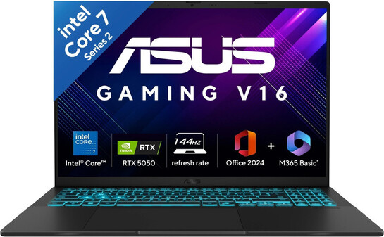 ASUS Gaming V16 (2025) for Creator AI PC (14th gen) Intel Core 7 240H - (16 GB/512 GB/8 GB Graphics/RTX 5050)