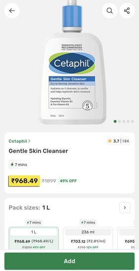 Big basket Cetaphil cleanser at 49% off