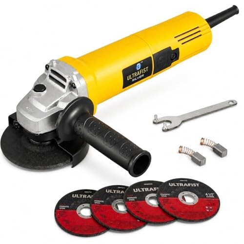 [50% Off Coupon] Silver 850W Angle Grinder | 4 Inch | 11000 RPM