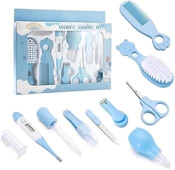 10-in-1 Baby Healthcare Grooming Kit | Nail Trimmer | Thermometer | Baby Shower Gift