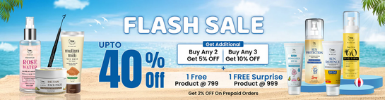 Flash Sale Is Live | Up to 40% OFF | 1 FREE Product @ ₹799  1 FREE Surprise Product @ ₹999  Extra 2% OFF on Prepaid Orders