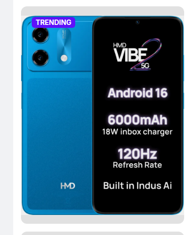 HMD VIBE2 5G (Cosmic Lavender, 128 GB) 