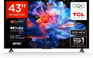 TCL 108 cm (43 inch) Ultra HD (4K) LED Smart Google TV with MEMC | Dolby Vision-Atmos | 
