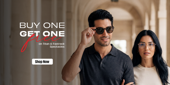 Buy One Get One Free on Titan and Fastrack Spectacles