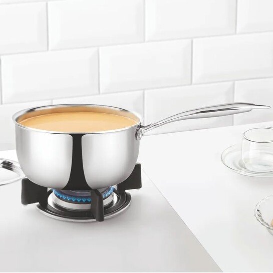  Borosil Cookfresh Tri-ply Stainless Steel Saucepan with Steel Handle |  (3.1 L) 