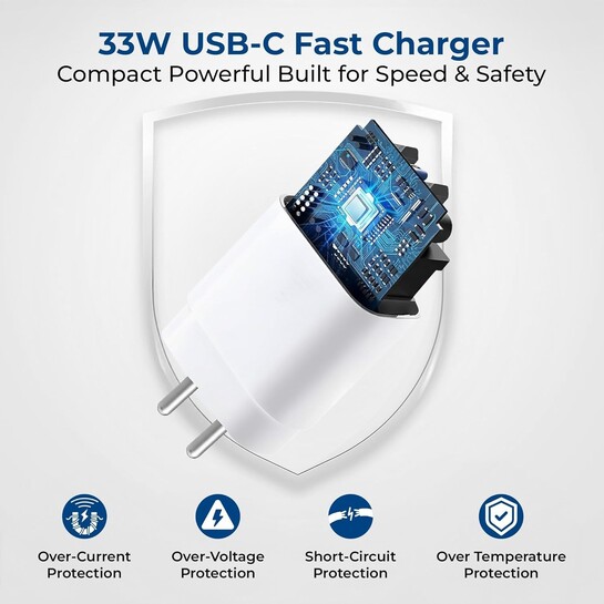 25W (PD 3.0 PPS 33W) Type-C Adaptor Compatible with Samsung-Galaxy S/A/M/F/Z Series | Super Fast AdaptorCompatible for S23/S22/S21/21 fe/S20/M14 5G/M34/M54/M53 5g/M33/M13/A34/A54 5G (White)