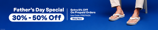 Crocs - Father's Day Special | 30% - 50% off | Extra 5% off on all prepaid orders.