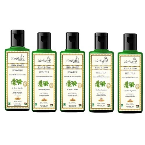 Khadi Natural Herbal Henna & Tulsi Shampoo 1050 Ml,1 Count