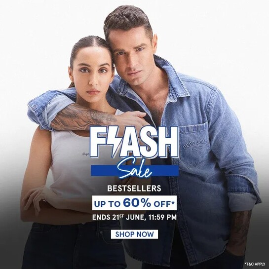 Pepejeans - Flash Sale | Upto 60% off | Additional ₹50 OFF on prepaid orders