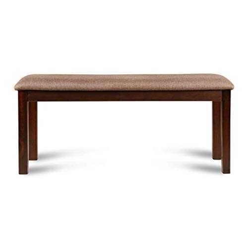 Custom Decor Dining Table Bench in -Dark Walnut (Standard, Brown)