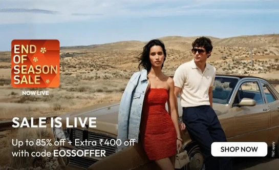  Tata CLiQ End Of Season Sale | Up to 90% Off + Extra ₹400 Off with Code EOSSOFFER