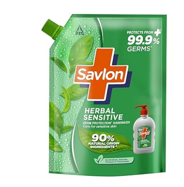 Savlon Herbal Sensitive Germ Protection Liquid Handwash Refill - 1.3L