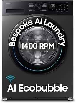 Samsung 9 kg, 5 star, AI EcoBubble, Super Speed Fully-Automatic Front Load Washing Machine