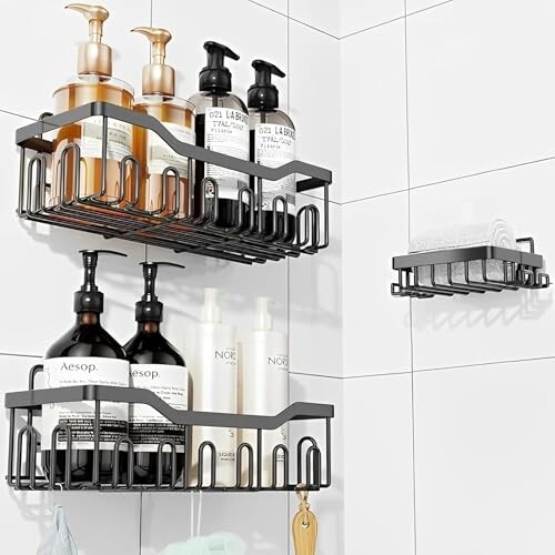 Sulfar 3 in 1 Self Adhesive Organizer Combo Racks and Shelves