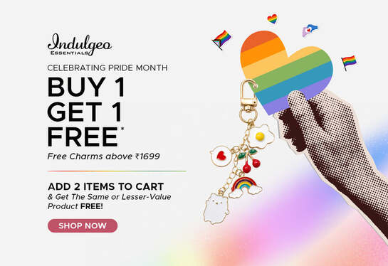 Indulgeo Essentials B1G1 Sale | Buy 1 Get 1 Free + Free Charm Above ₹1699
