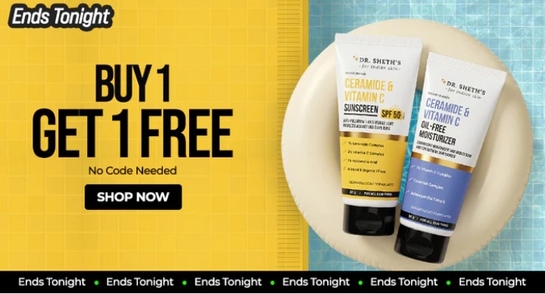 Dr. Sheth's Sale | B2G2 FREE + 3 Freebies Worth ₹597 | B1G1 + Freebie Worth ₹349