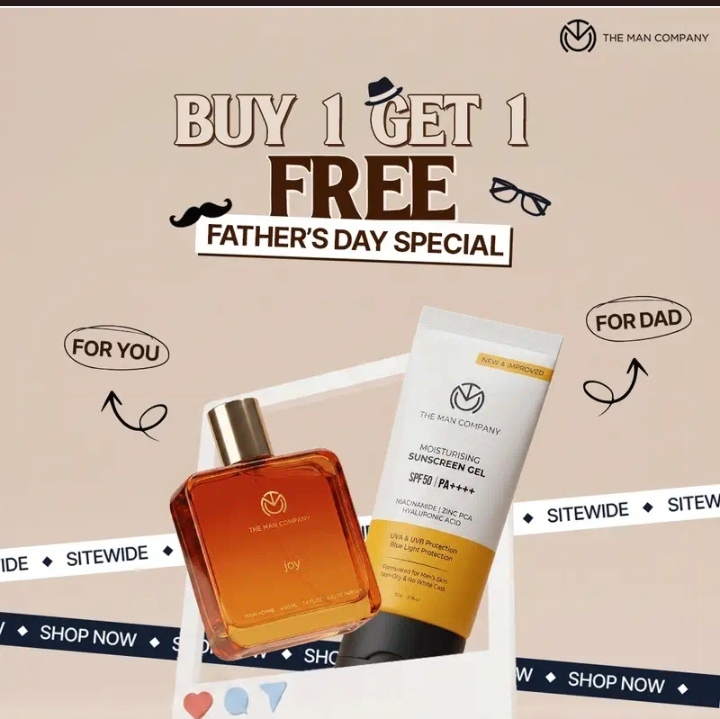 ‍‍ The Man Company Father's Day Sale | Buy 1 Get 1 Free