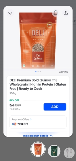 DELI Premium Bold Quinoa Tri | Wholegrain | High in Protein | Gluten Free | Ready to Cook 