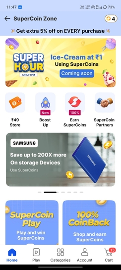 FLIPKART FREE ICE CREAM USING SUPERCOIN - PART 2