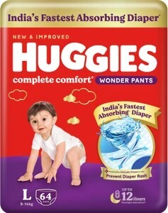 Huggies Complete Comfort Wonder Pants, India's Fastest Absorbing ...more