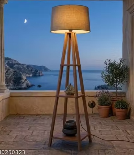 m/s hidaya trading floor lamp with shade, tripod