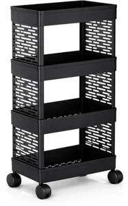 MAXTID 4 Compartments Plastic PP (Black)