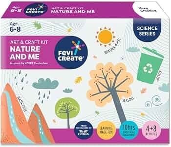 Fevicreate Nature and Me Art & Craft Kit | Science Series Inspired by NCERT Curriculum | Build a Weather Wheel, a Recycling Waste bin, Water Cycle Chart and Explore Seasons