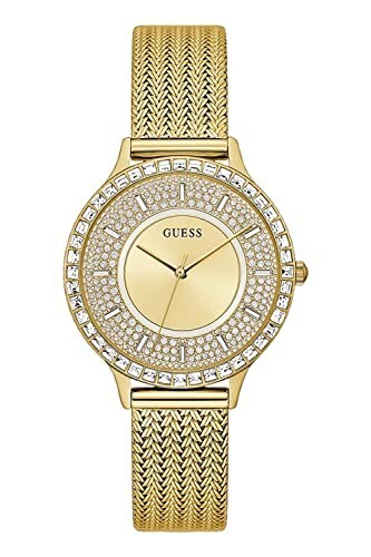 Guess Round 38mm Champagne Dial Analog Women Watch - GW0402L2