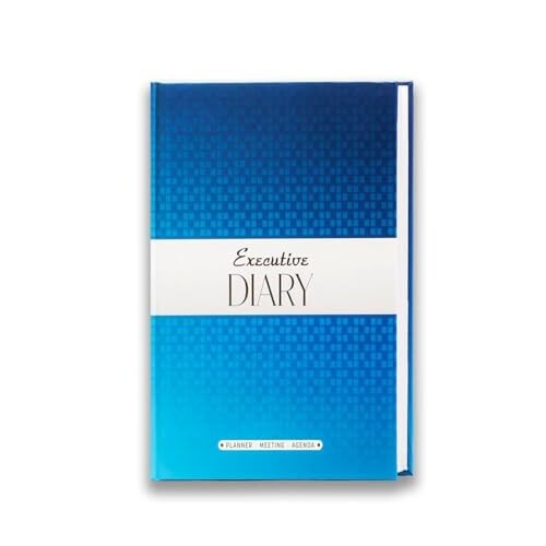 amazon basics Personal Undated Diary | Daily Planner & Yearly Journal | Gift For Boyfriend & Girlfriend | Goal Setting & Productivity Tools (Blue)