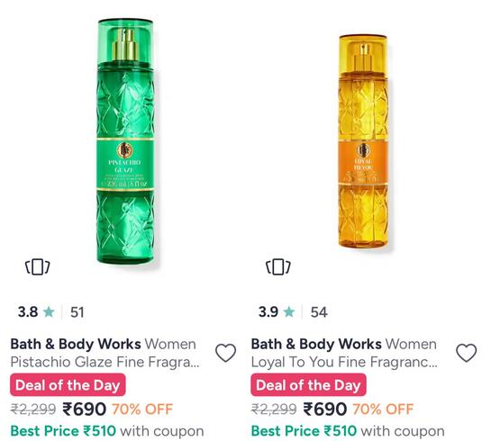 B&B works perfume 70% off