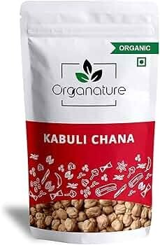 Organature Organic Premium Kabuli Chana/White Chana/Chole Chana/Chick Peas - Pack of (350 Grams)