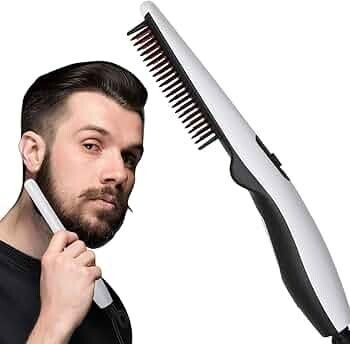 AVIARA Electric Beard Hair Straightener for Men | Multifunctional Comb | Curler | Quick Styler