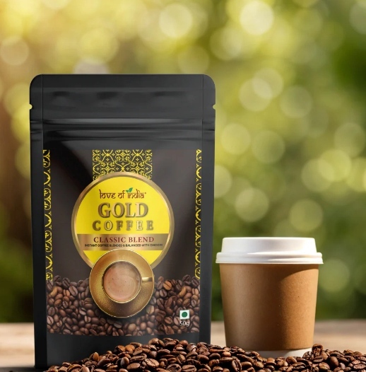 Love of India Gold Coffee – Classic Blend | Instant Coffee 50gm