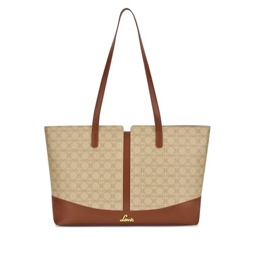 Lavie Women's Mono Freya Monogram Print Tote Bag for Women | Tote Bag for Work | Ladies purse | Stylish Shoulder Bag | Gift for Women