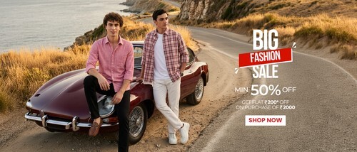 Raymond - Big Fashion Sale | 50% Off | Get Flat Rs.200 OFF on purchase of 2000
