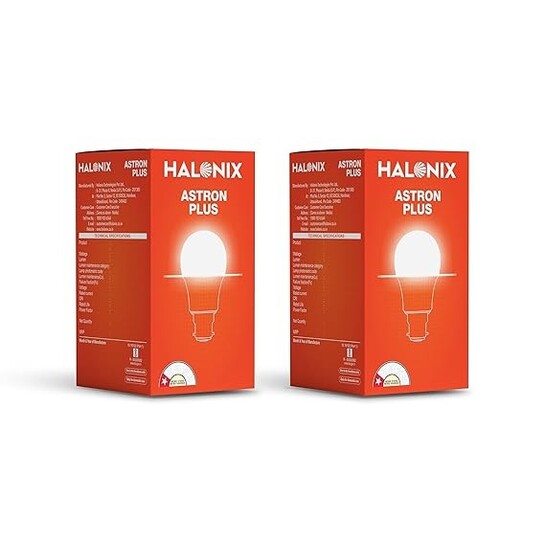 Halonix B22D 10Watt Led Astron Plus (White, Round) Pack of 2