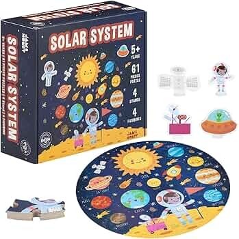 Amazon Brand - Jam & Honey Outer Space Solar Sytem Jigsaw Puzzle |61 Pieces