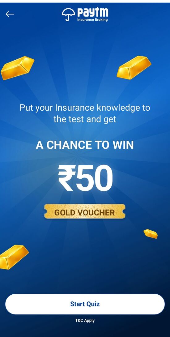 Paytm x ₹50 Gold Voucher