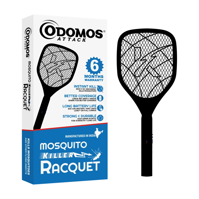 (liveshop+ 30% coupon) odomos Electric Mosquito Killer Racquet (more in description)