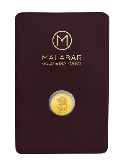 Myntra : Gold Deal - Malabar Gold & Diamonds Rose 999 Purity 24KT Gold Coin - 3g