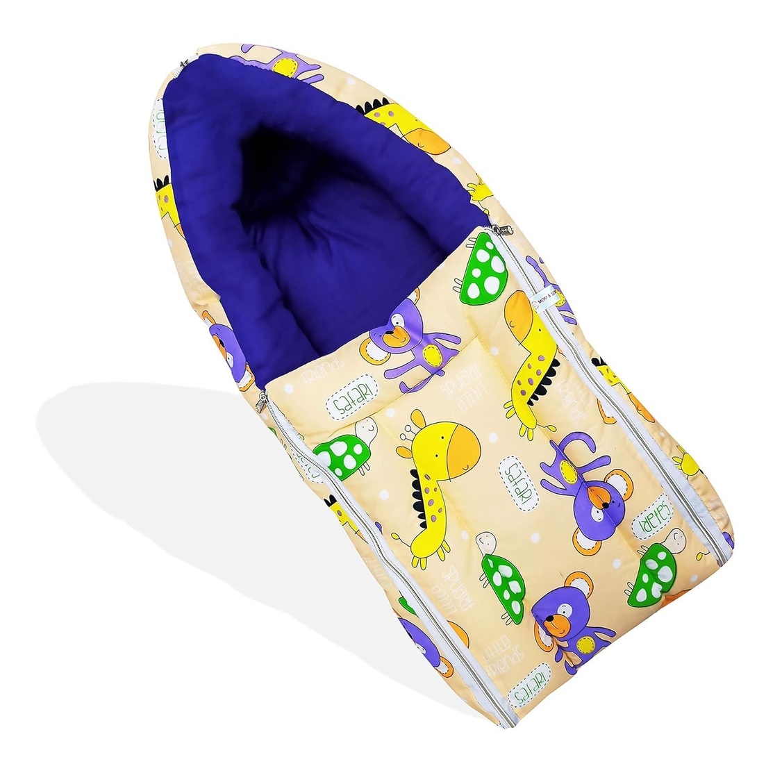 MOM and SON Baby Sleeping Bag for Newborns | 3-in-1 Carry Nest | 0-6 Months | Peach