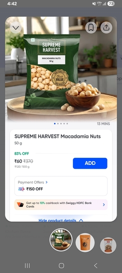 Instamart: Macadamia Nuts 100gm