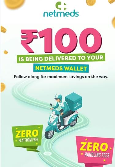 100 wallet cash delivered to your netmeds wallet as gratitude user specific