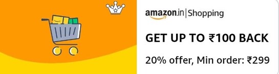 amazon shopping -Get upto 100rs 20%offer on minimum order of rs 299 working for non-prime users