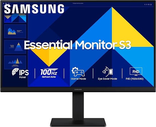 Samsung 22" (54.6 cm) S3 Flat Monitor|Super Slim Borderless Design|Wall Mountable|LS22D300GAWXXL|