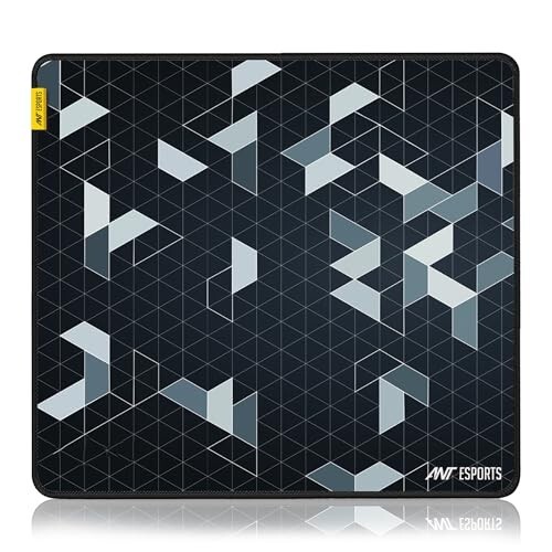 Ant Esports Prism Mouse Pad with Anti-fray Stitching, Waterproof Surface & Non-Slip Rubber Base  – Black