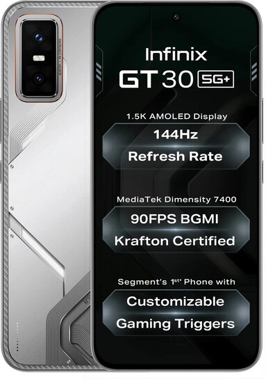 Infinix GT 30 5G+ Blade White 128 (Blade White, 128 GB) (8 GB RAM...more
